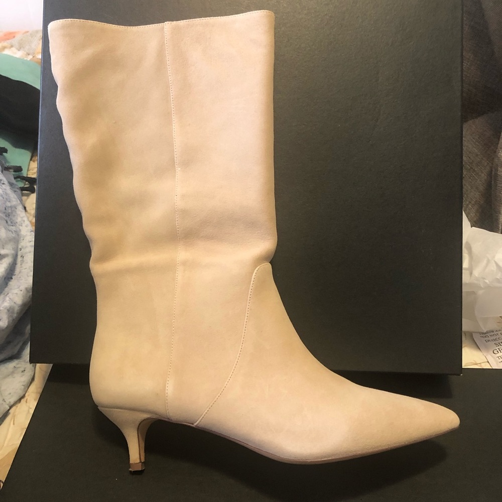 J Crew Fiona suede kitten hell boots 8.5